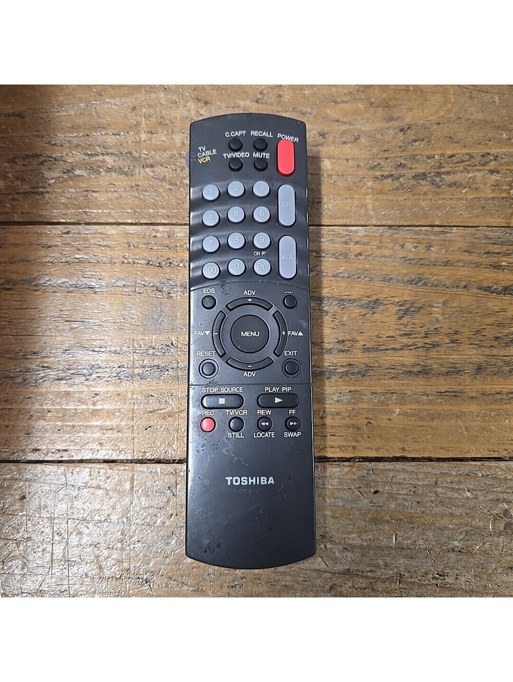 Toshiba CT-9854 VCR/TV Remote Control Tested Working!